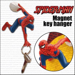 【アントレックス】スパイダーマンが鍵をしっかり守ります！【スパイダーマン マグネットキーハンガー】