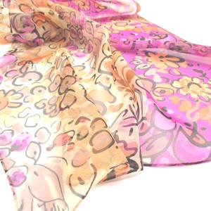 Stole Floral Pattern Printed Stole Made in Japan