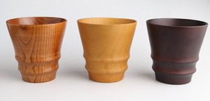 混ぜやすいデザインです【木製】wooden/デザインカップ  3種