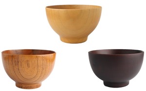 Soup Bowl Wooden 3-colors 3-types