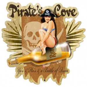 セール品【スティールサイン】【ピンナップ ガール】Pirates Cove PT-RB-101