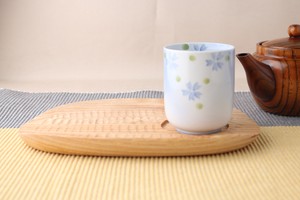荒彫が特徴的なデザイン皿【木製】wooden plate/荒彫コーヒー皿　ナチュラル