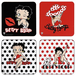 【Betty Boop】ウッド コースター セット Polka Dot BB-MSP-CS-BB5297