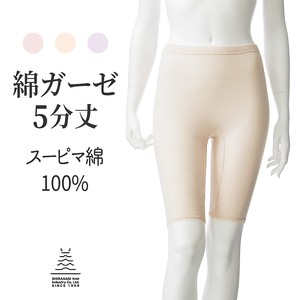 内裤 女士 棉 纱布 5分裤 3颜色 日本制造
