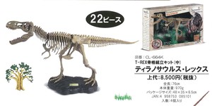 【恐竜骨格組み立てキット】T-REX 骨格組立てキット(中)ティラノサウルス・レックス