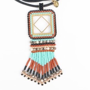BEADED DNA　native blueネックレス　（ビーズ）（エスニック）