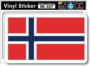 SK-337/国旗ステッカー ノルウェー（NORWAY)
