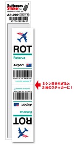 AP-209/ROT/Rotorua/ロトルア空港/Micronesia&Oceania/空港コードステッカー