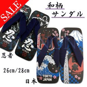 Zori/Geta Shoes Ninjya Japanese Pattern 28cm