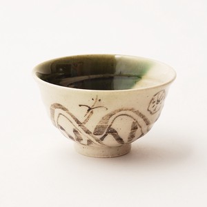 和食器 湯呑 煎茶 織部掛描絵 日本製
