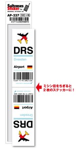 AP-237/DRS/Dresden/ドレスデン空港/Europe/空港コードステッカー