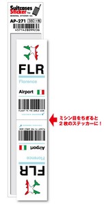 AP-271/FLR/Florence/フィレンツェ＝ペレトラ空港/Europe/空港コードステッカー