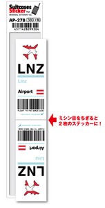 AP-278/LNZ/Linz/リンツ空港/Europe/空港コードステッカー