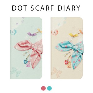 【iPhone XS/X】Dot Scarf Diary（ドットスカーフダイアリー）