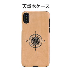 【iPhone XS/Xケース】【天然木】 Compass（コンパス）