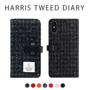 【iPhone XS/Xケース】【本革】Harris Tweed Diary（ハリスツイードダイアリー）