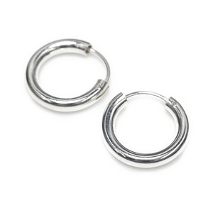 Pierced Earrings Silver Post sliver Simple 3mm