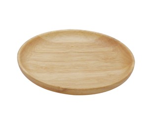 ラバーウッド　ラウンドプレート　(M)　☆環境にやさしいラバーウッド製の食器☆木製丸皿