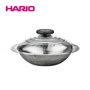 『HARIO』 フタがガラスのIH対応ステンレス鍋23雪平　MIS-23（ハリオ）