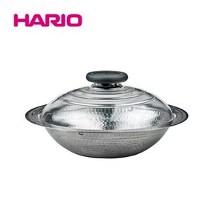 『HARIO』品薄　フタがガラスのIH対応ステンレス鍋26雪平　MIS-26  （ハリオ）