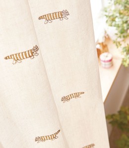 LISALARSON リサ・ラーソン 北欧 新生活インテリア マイキー カーテン 刺繍 綿素材 天然繊維 【日本製】