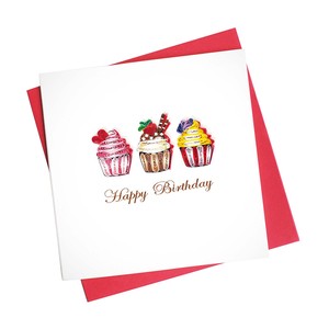 グリーティングカード Cupcake Birthday BD113 お祝い　プレゼント　ギフト