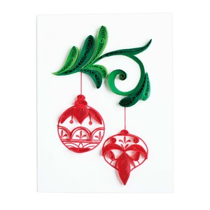 グリーティングカード Red Ornament gift enclosure　プレゼント　ギフト