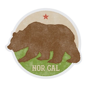 NORCAL CLOTHING FLAG(Be/Gr)　/　ノーカル  ステッカー