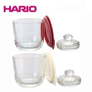 【ハリオ】ガラスの一夜漬け器S（レッド/ホワイト）