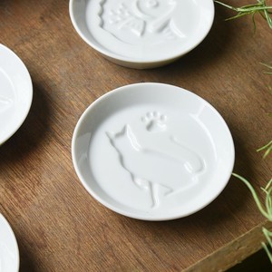 Mino ware Small Plate Cat M Made in Japan