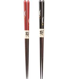 月と桜のコラボ【定番・木製】wooden/chopstick/月桜箸　2種