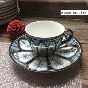 Mino ware Cup & Saucer Set Blue Saucer Made in Japan