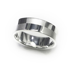 Silver-Based Plain Ring sliver Rings Plaid Simple 6.3mm