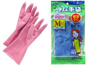 Rubber/Poly Gloves M