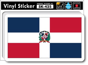 SK-425/国旗ステッカー ドミニカ共和国（DOMINICAN REPUBLIC)
