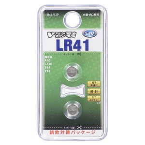 Vアルカリボタン電池　各種（LR41/2個入り）