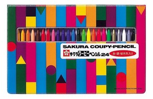 【(SAKURA)サクラクレパス】クーピーペンシル24色ソフトケース入り