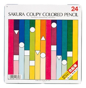 【(SAKURA)サクラクレパス】ク−ピ−色鉛筆24色（スタンダード）