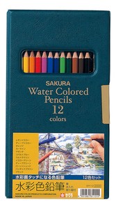 【(SAKURA)サクラクレパス】水彩色鉛筆12色