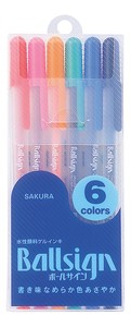 Gel Pen Sakura SAKURA CRAY-PAS 6-color sets