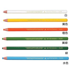 【(uni)三菱鉛筆】油性ダーマトグラフ 色鉛筆 12本入り