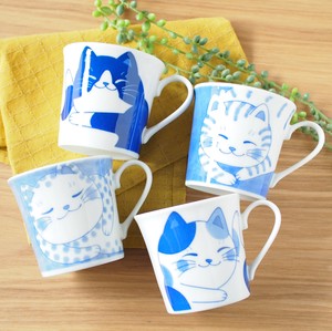≪受注生産≫【ねこちぐら】 軽量マグカップ [日本製・美濃焼] cat