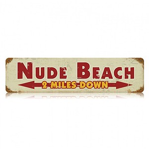 【スティールサイン】【ビーチ ＆ スポーツ】Nude Beach PT-V-184