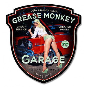 【スティールサイン】【ピンナップ ガール】Greg Hildebrandt Grease Monkey PT-HB-219