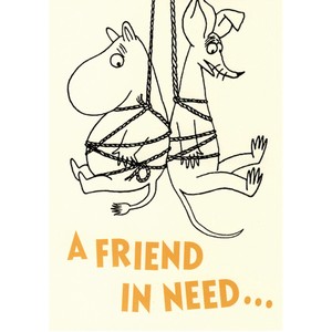【ムーミン・北欧】ムーミン ポストカード　"A FRIEND IN NEED…"