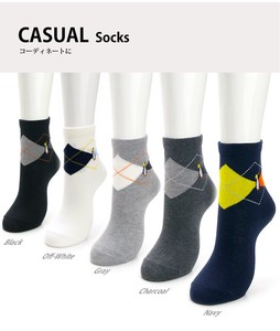 Crew Socks Diamond-Patterned Casual Socks Ladies'