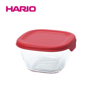 『HARIO』 耐熱ミニ角小鉢4個セット レッド MKK-2012-R （ハリオ）