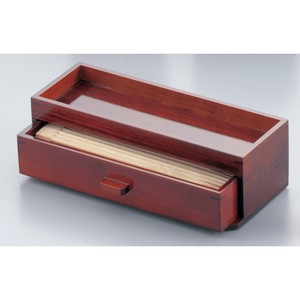 【ヤマコー】 木製　カスター＆箸箱　ブラウン