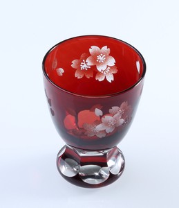 ☆桜の花びらが何ともオシャレ！砂を吹き付け柄を付ける・サンドブラスト加工/シェリーグラス　2種