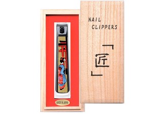 ☆日本の伝統技法・蒔絵の爪切りです【貝印】MAKI-E NAIL CLIPPER　S size/蒔絵爪切りSサイズ桐箱入り